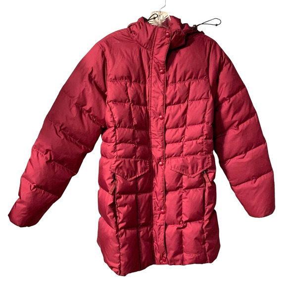 LL Bean Women's Trail Model Down Parka Size S Mulberry Water Repellent 295963 - Picture 1 of 10